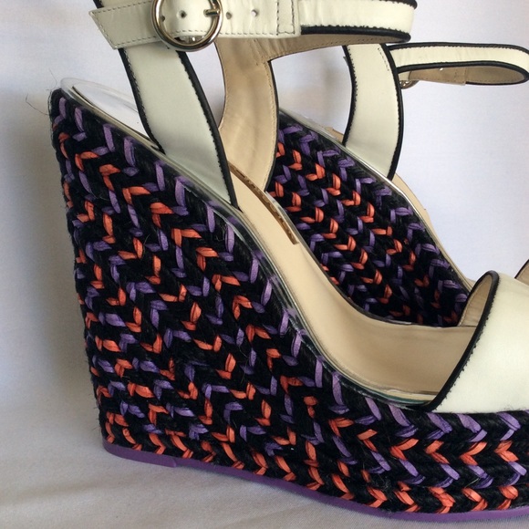 Sophia Webster Lucita White Wedge Heels